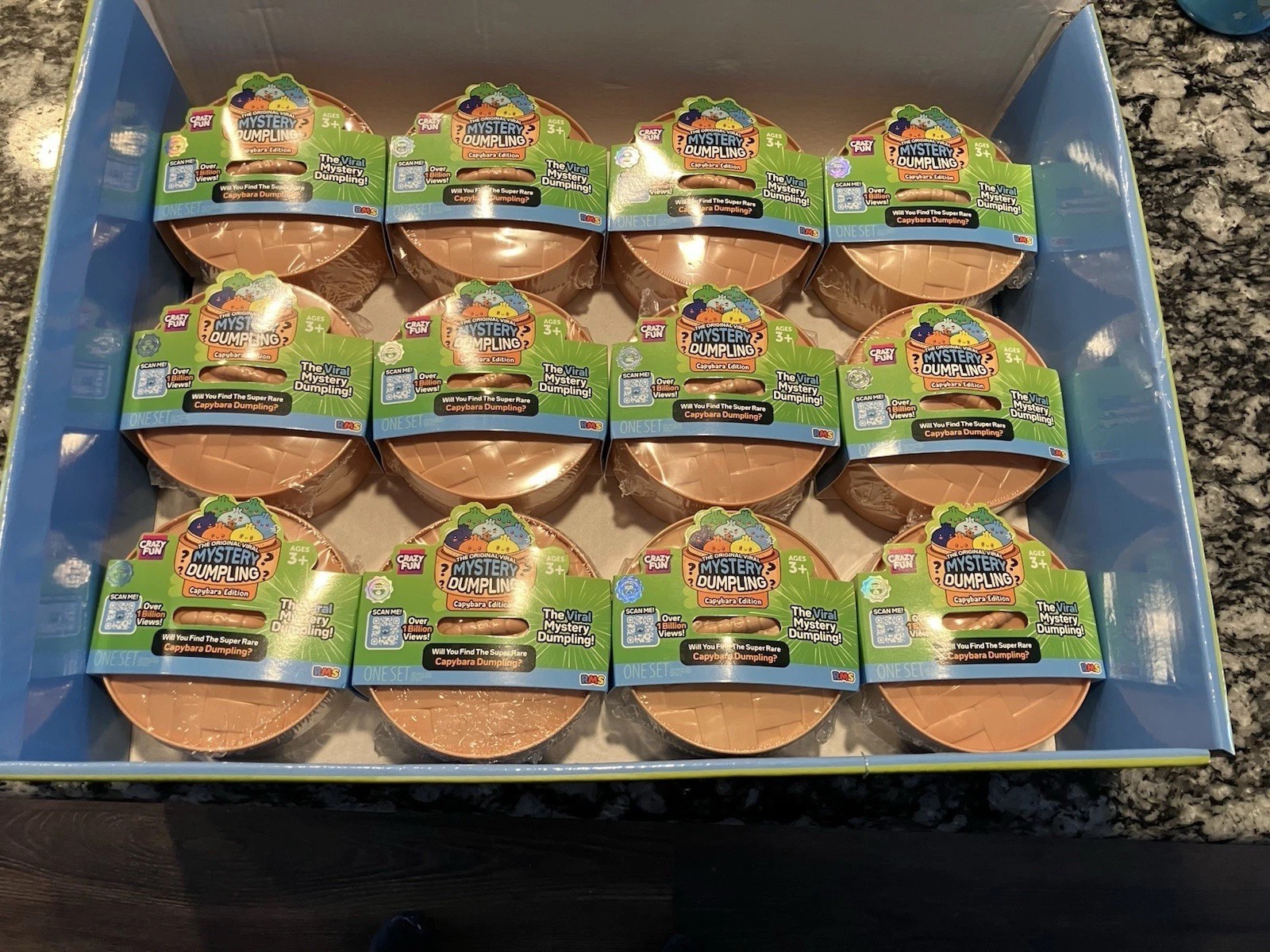 Crazy Fun Mystery Dumpling Capybara Edition Lot of 12 New Sealed w/ Display Box
