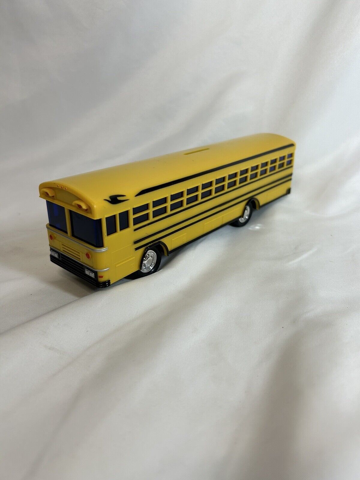 School Bus Plastic Bank Blue Bird 10”