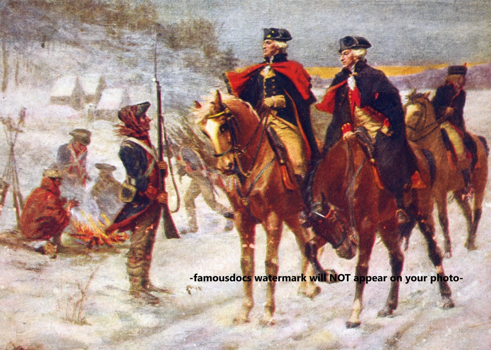 George Washington  Marquis de Lafayette PHOTO Art Print