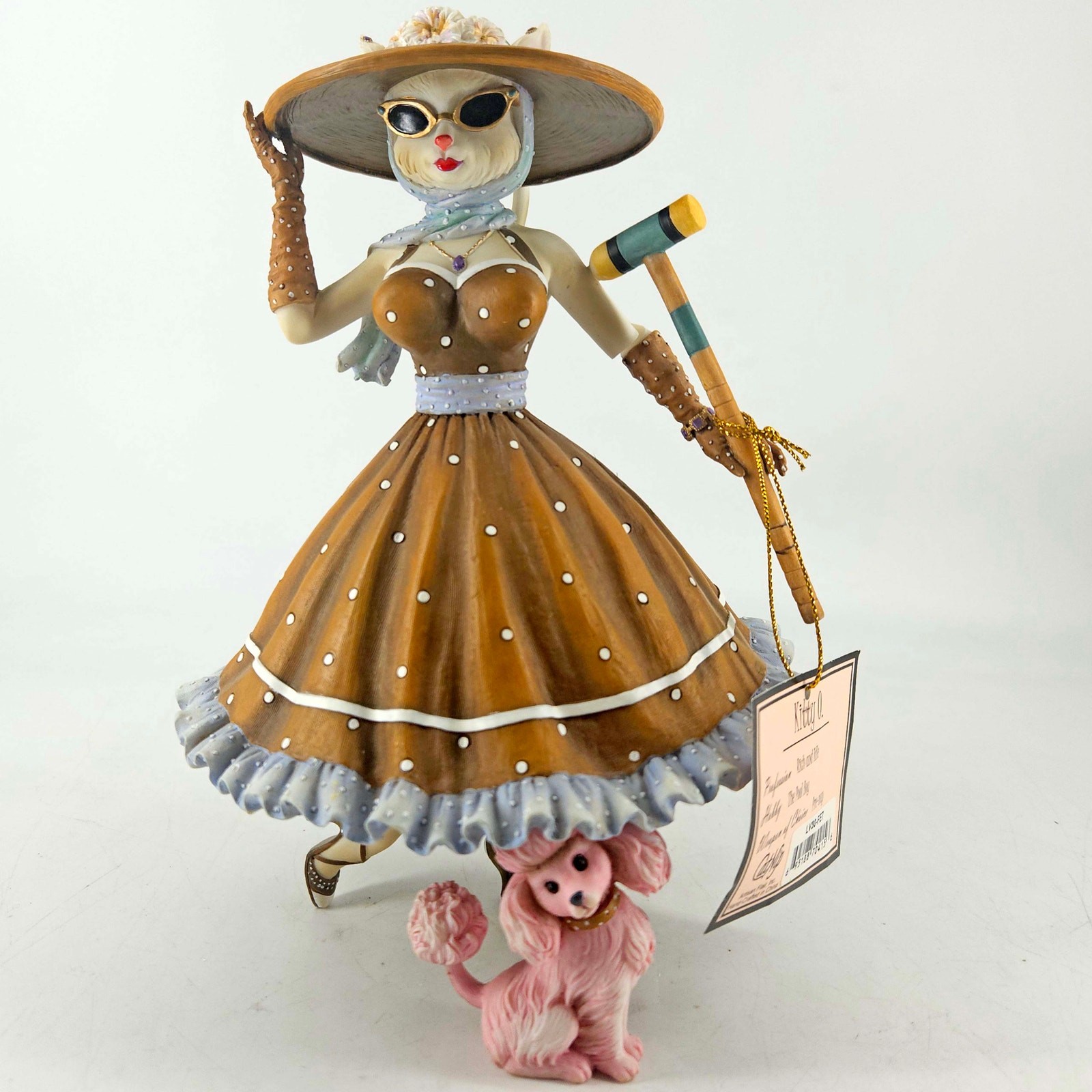 Margaret Le Van Alley Cats Kitty O Retro dress pink poodle Figurine Retired