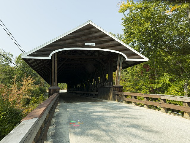West Hopkinton New Hampshire Rowell\'s Covered Bridge 2017 Contoocook River