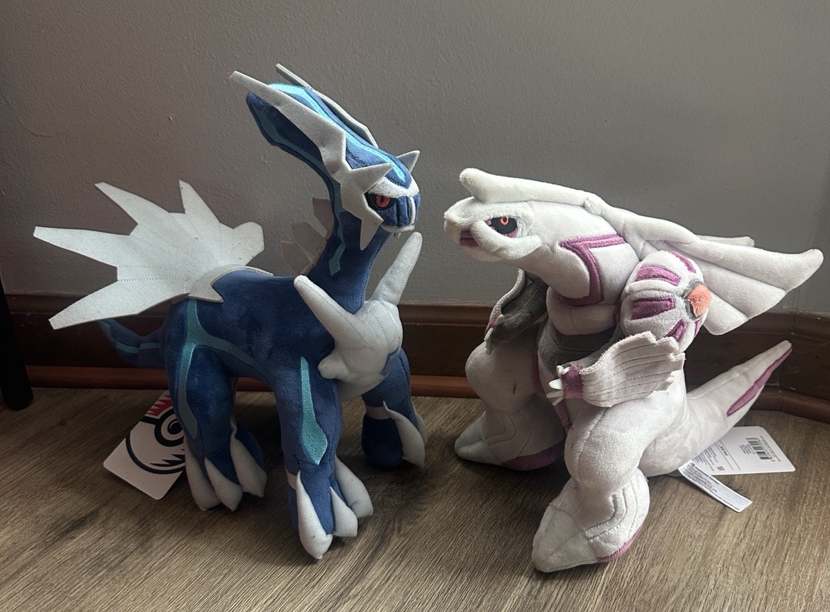 Pokemon Center Dialga Palkia 14” Plush Toy Official Brand New With Tags NWT
