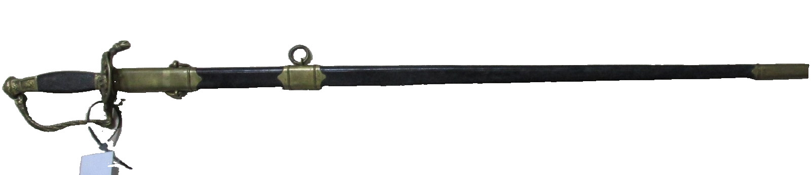Antique 19th C. Civil Official Court Smallsword Hanger Lion Guard Etched Blade