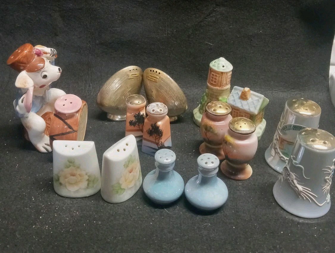 Vintage to Modern Salt and Pepper Shakers Sets Lot Of 12 Assorted Sets