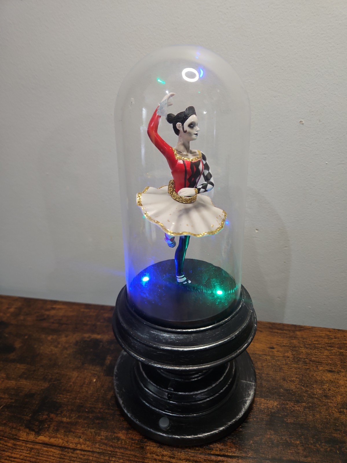 Gemmy Halloween Ballerina Cloche Animatronic Lights & Music Works