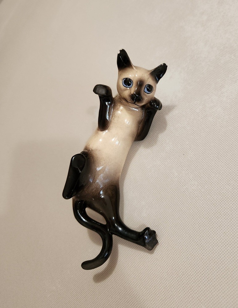 HR Hagen Renaker DW Climbing Siamese Cat Figurine 6-1/2\ HR Hagen Renaker DW Climbing Siamese Cat Figurine 6-1/2\