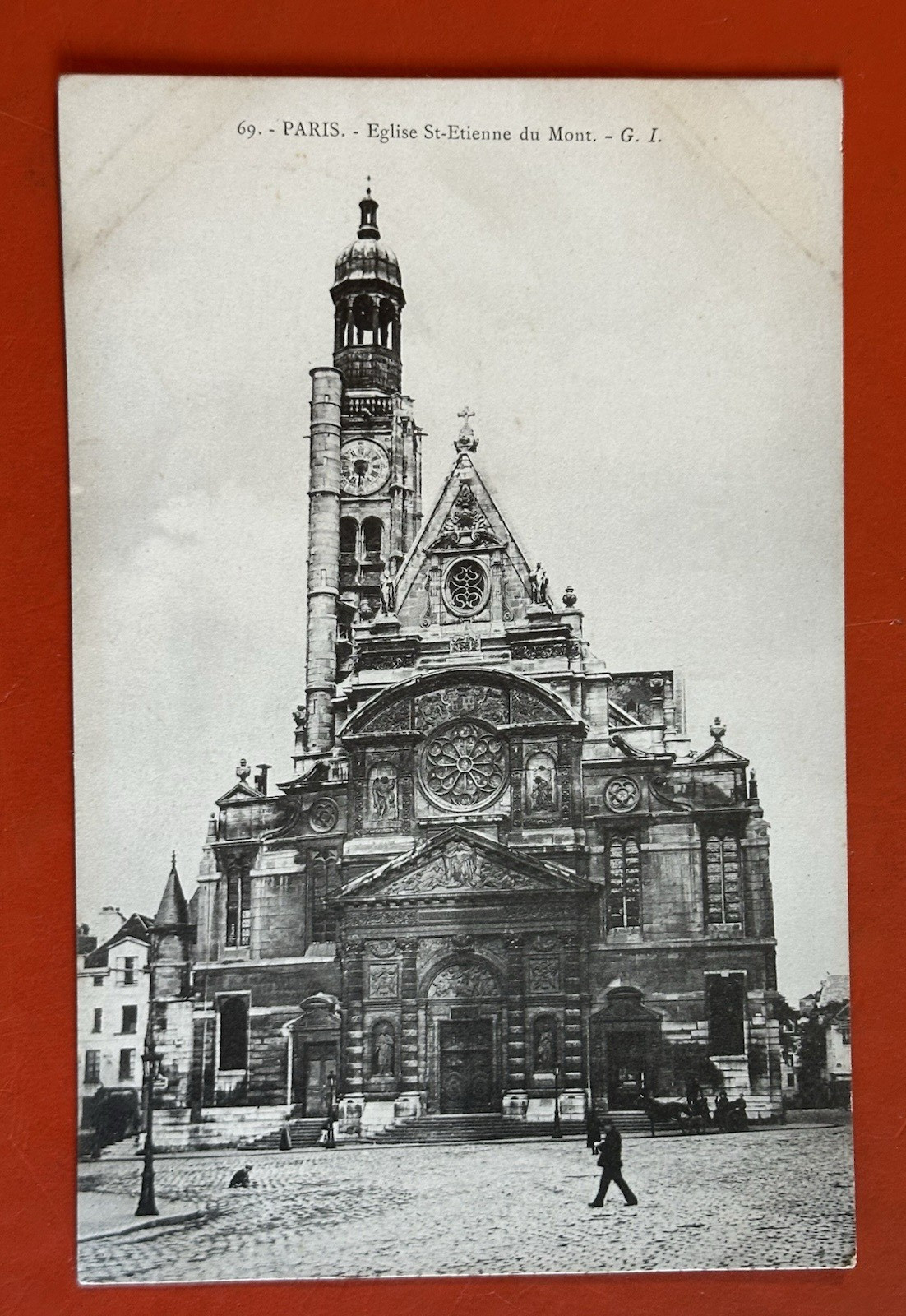 1909 Antique Postcard~ PARIS FRANCE~L\'EGLISE ST-ETIENNE DU MONT