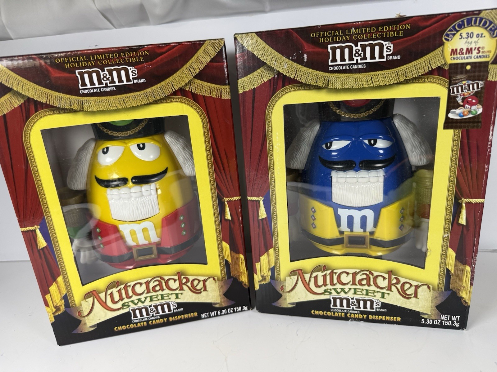 VTG M&M’s Nutcracker Sweet Candy Disp.  Blue/Yellow Limited Edition Holiday  NIB
