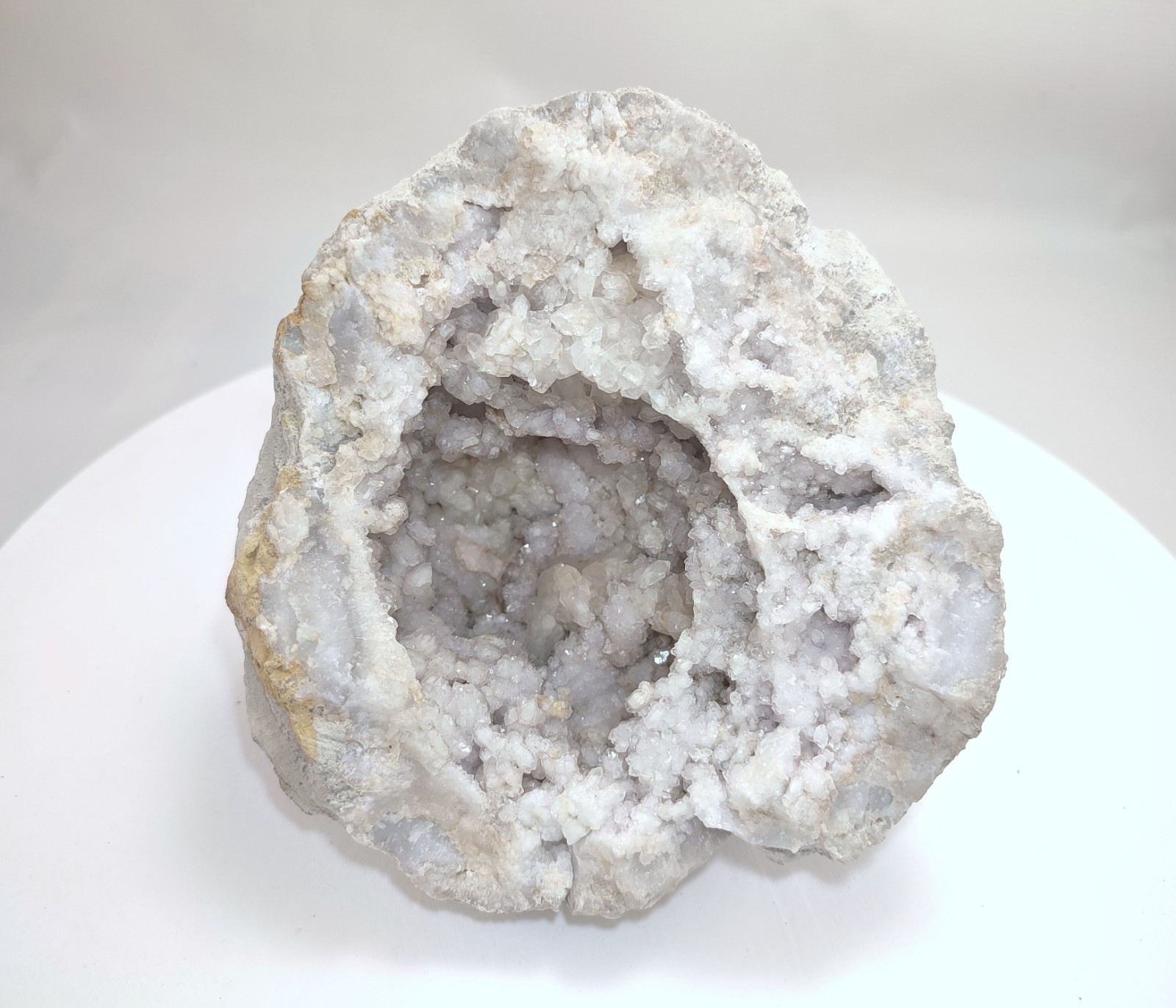 5.5in  Open Quartz Geode Deep Crystal Cavity Natural Kentucky Specimen 3.8lb