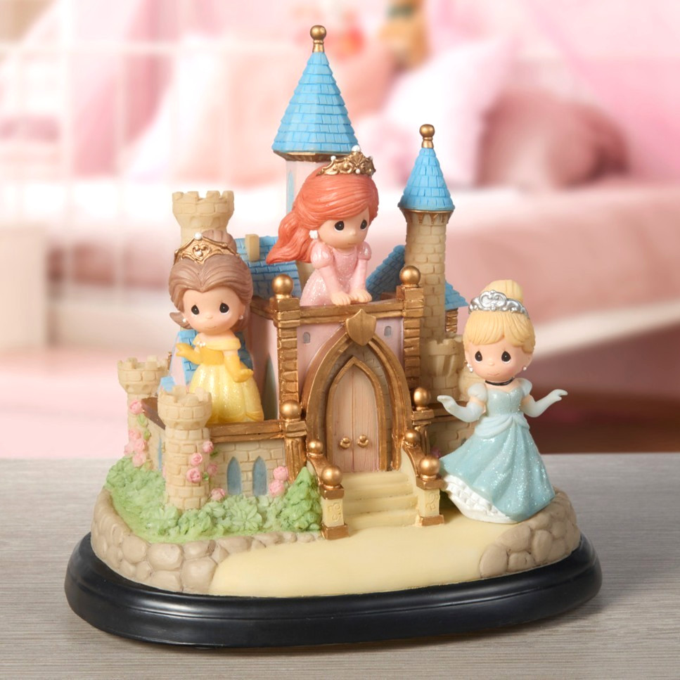 ♫❦ New PRECIOUS MOMENTS DISNEY Musical Figurine ARIEL CINDERELLA BELLE Princess