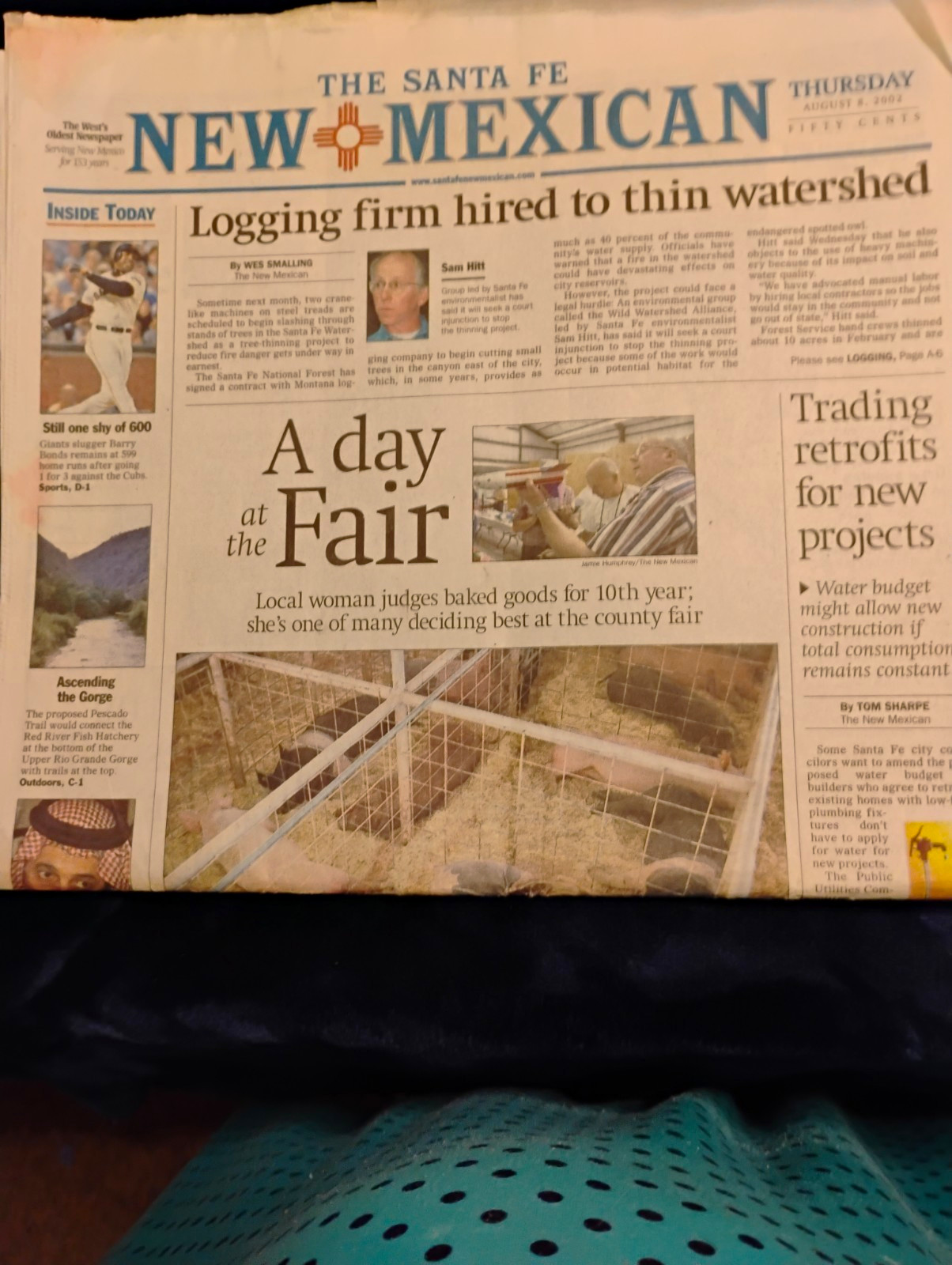 The Santa Fe New Mexican Newspaper, Thursday August 8, 2002 Issue