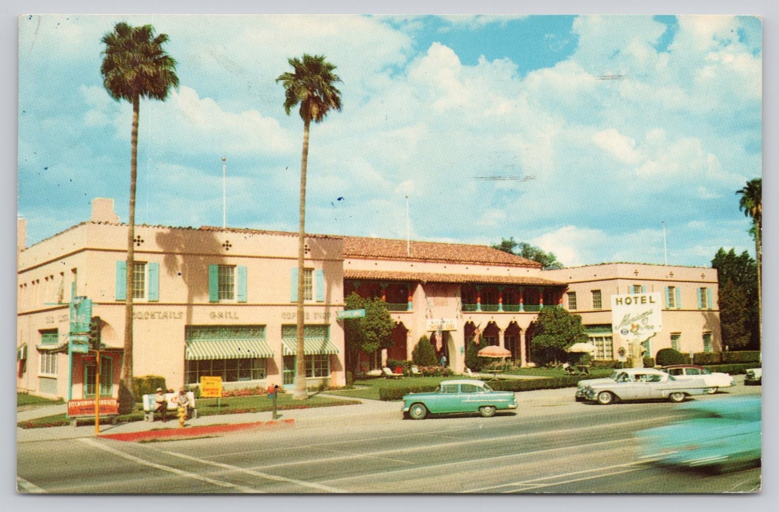 Maricopa Inn Mesa AZ Postcard 1963 Vintage Cars Chicago Cubs Spring Training Maricopa Inn Mesa AZ Postcard 1963 Vintage Cars Chicago Cubs Spring Training