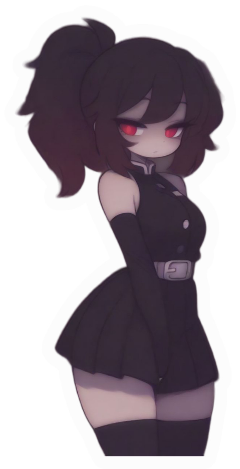 cute goth Girl anime sticker 5in gloss decal Print cute goth Girl anime sticker 5in gloss decal Print
