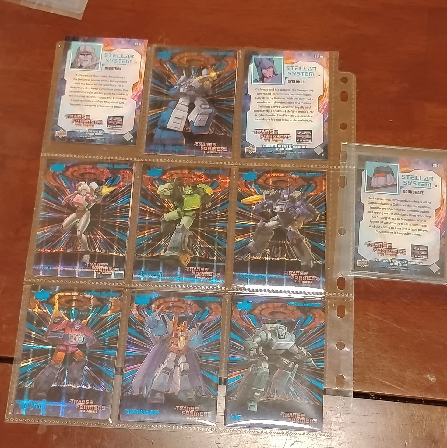 Upper Deck Transformers The Movie 40th Anniv Special Ed 17-Card Lot SS-6 SS-7