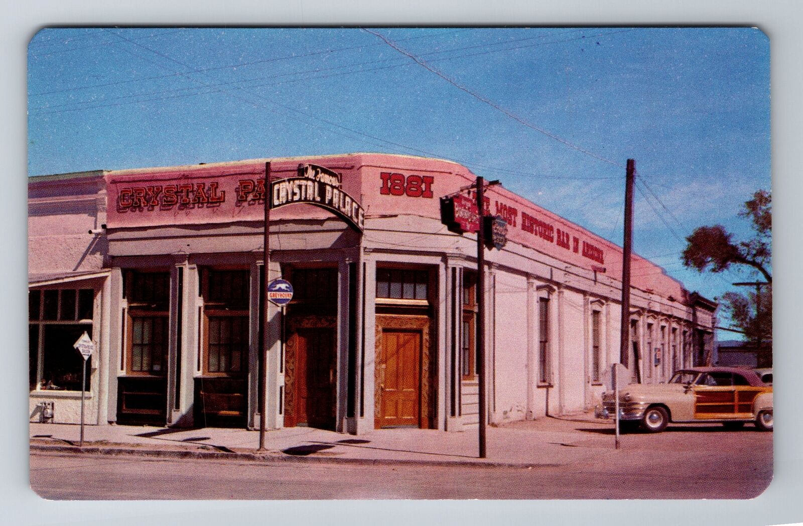 Tombstone AZ-Arizona, Crystal Palace Bar, Antique, Vintage Postcard