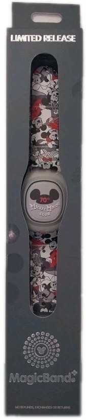 Disney Limited Release Magic Band Plus + Mickey Mouse Club 70th Anniversary