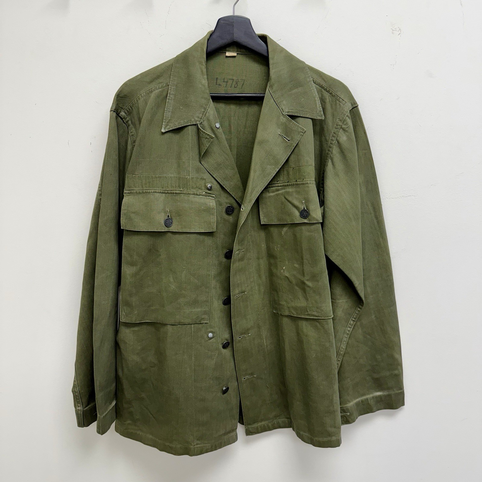 Original WWII US Army 2nd Pattern HBT Jacket Near Mint Dark