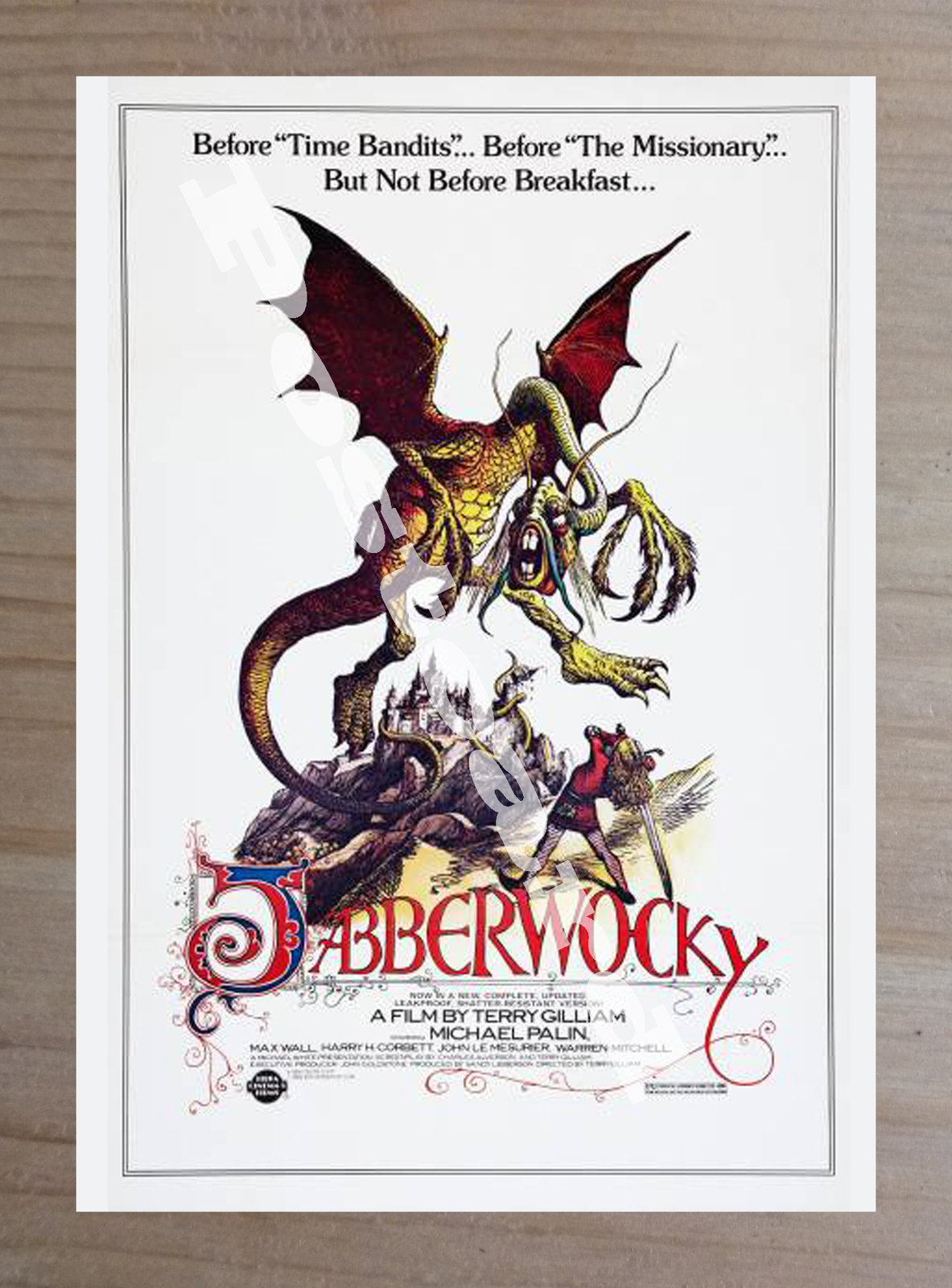 Historic Jabberwocky 1977 Movie Advertising Postcard