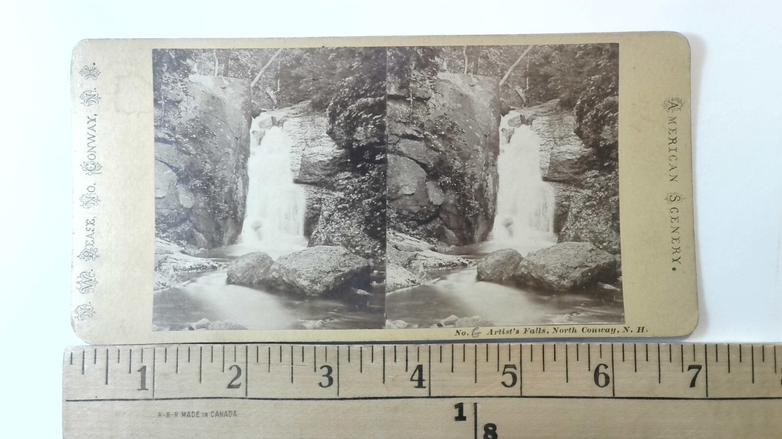 Artist\'s Falls North Conway NH Stereoview N.W. Pease 1870s American Scenery Artist\'s Falls North Conway NH Stereoview N.W. Pease 1870s American Scenery