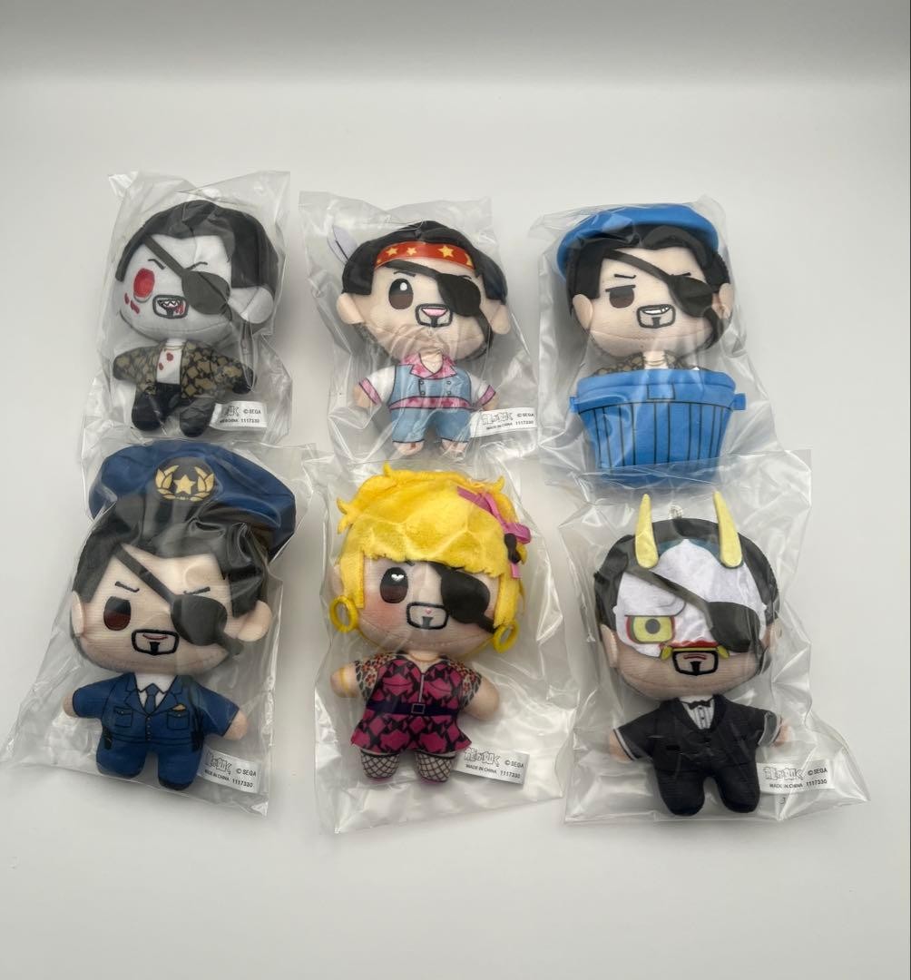 Like a Dragon Yakuza Plush Toy Goro Majima Sega Lucky Kuji Mascot Complete Set