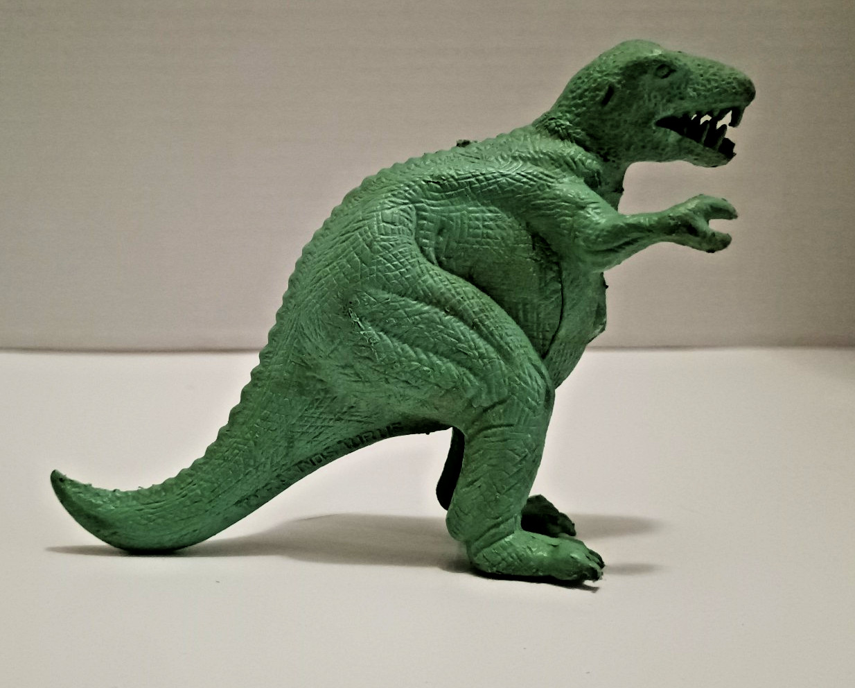 Vintage 1950s Marx Pot Belly Tyrannosaurus Rex T-Rex Dinosaur Green 3.5