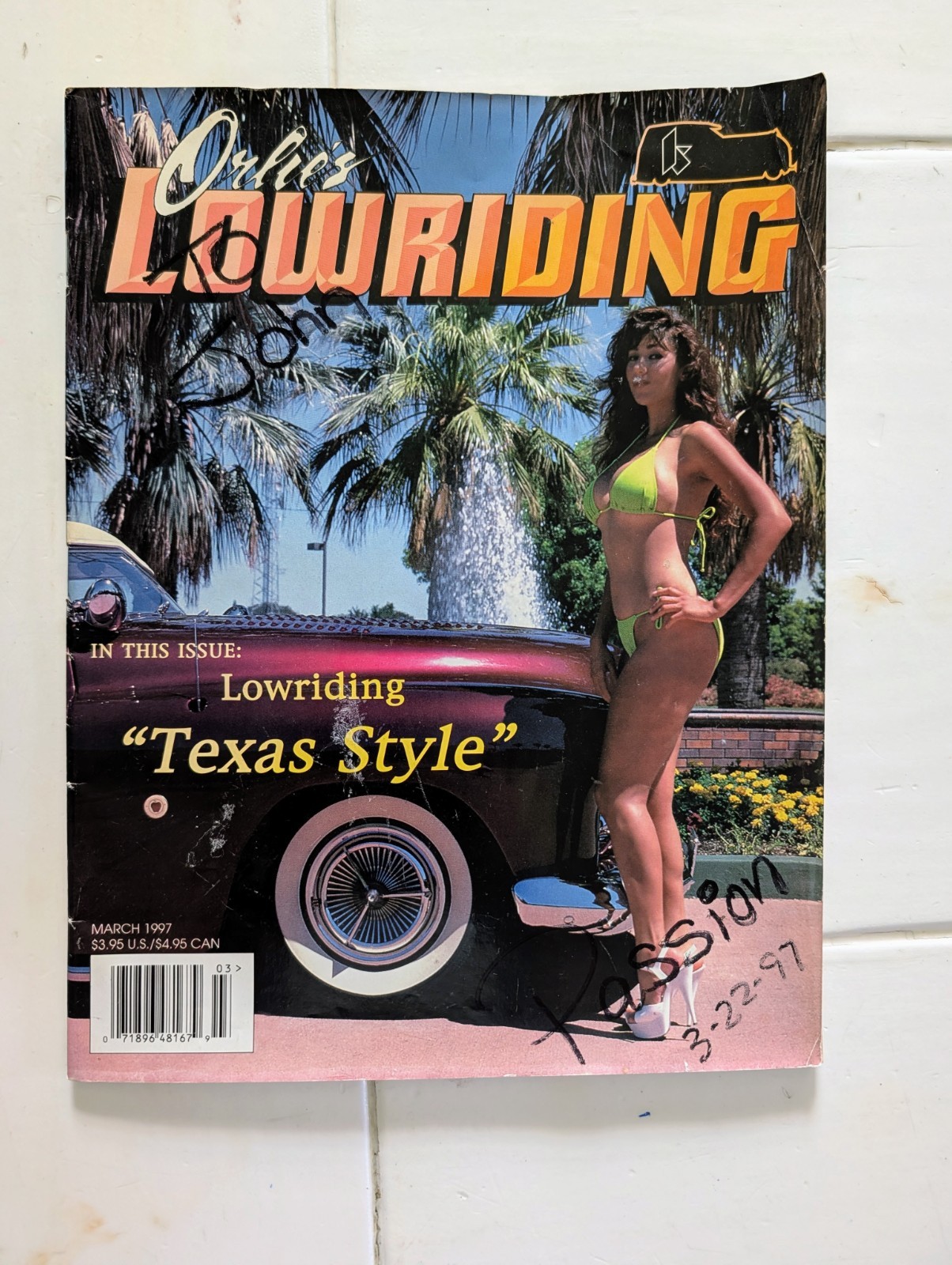 VTG Orlie\'s Lowriding Magazine March 1997 Low Rider Texas Style Signed Cover