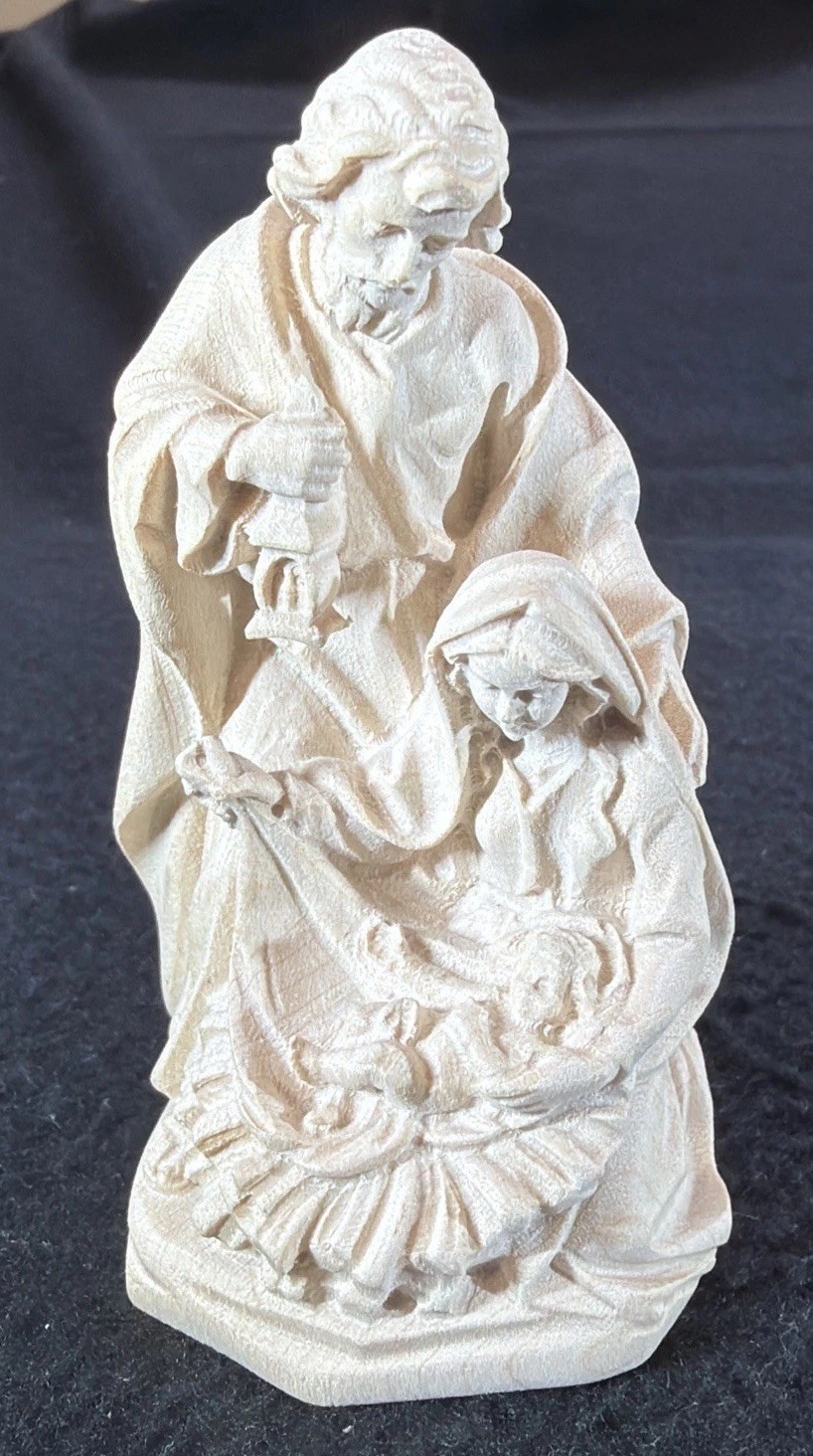 Vintage Lackner Holy Family Nativity Made In Austria Christmas Figurine EUC 4”T