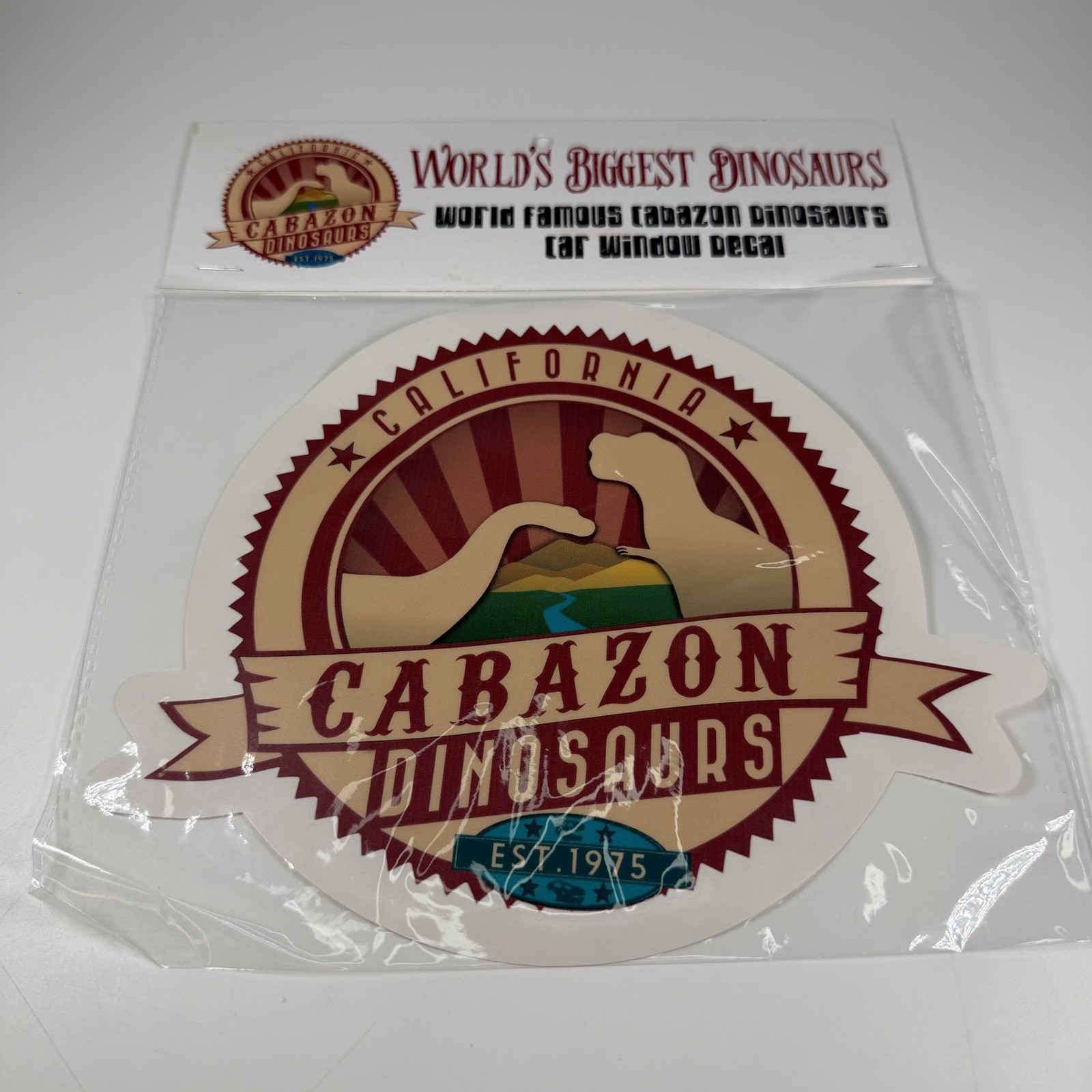 Cabazon California World's Biggest Dinosaur Car Decal