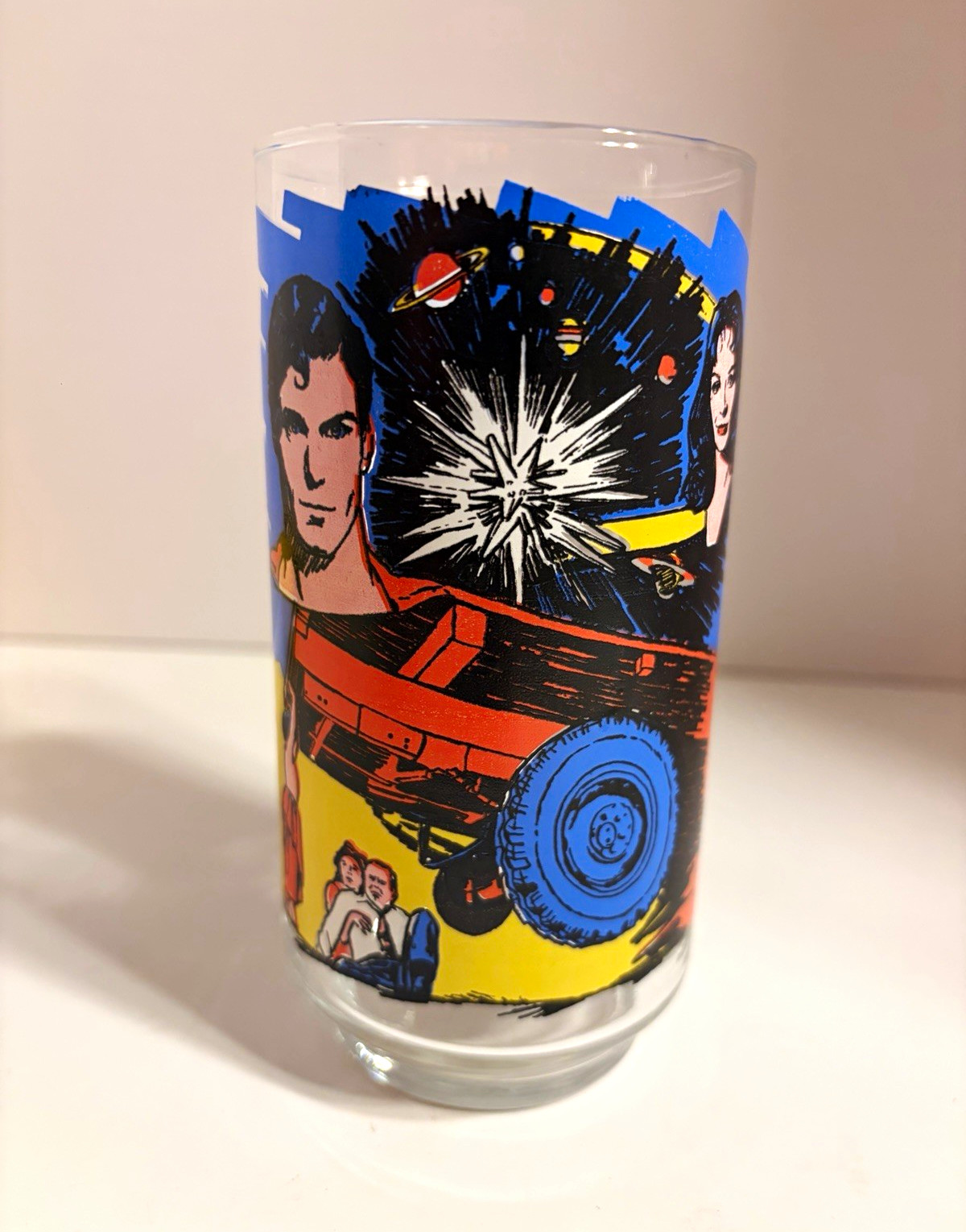 DC Comics Superman: The Movie 1978 12 fl oz Decorated Glass Tumbler
