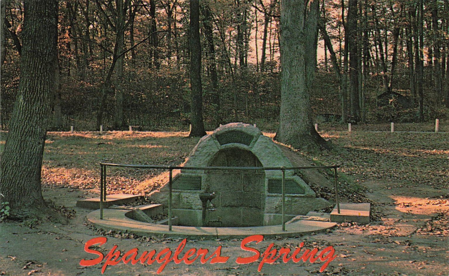 Gettysburg PA Spangler's Spring Historic Culp's Hill Plastichrome Postcard Gettysburg PA Spangler's Spring Historic Culp's Hill Plastichrome Postcard