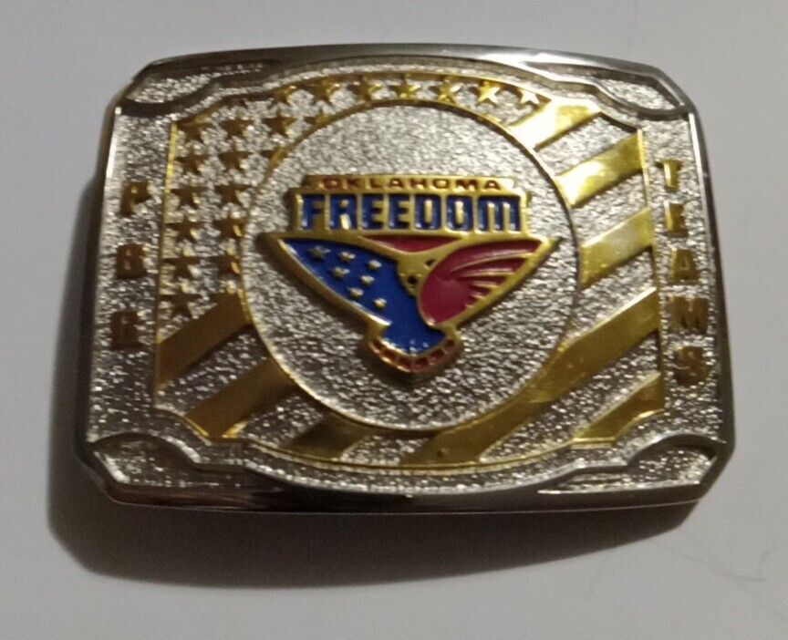PBR Professional Bull Riders Belt Buckle Team Oklahoma Freedom Fast Shipping 