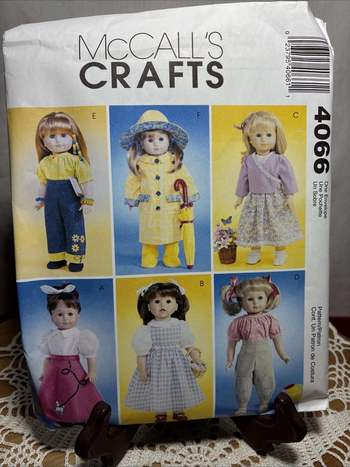 McCall\'s 4066 Doll Clothes Sewing Pattern, Contemporary Original