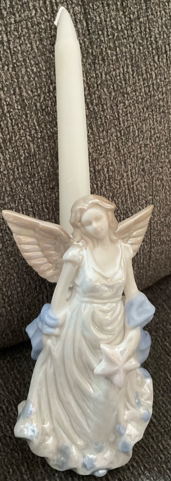 Vintage Porcelain Angle Candle Holder 6 1/2\ Vintage Porcelain Angle Candle Holder 6 1/2\