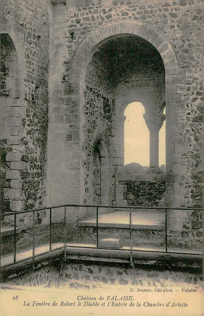 Falaise France Chateau Robert le Diable Arlette Chamber Vintage Postcard