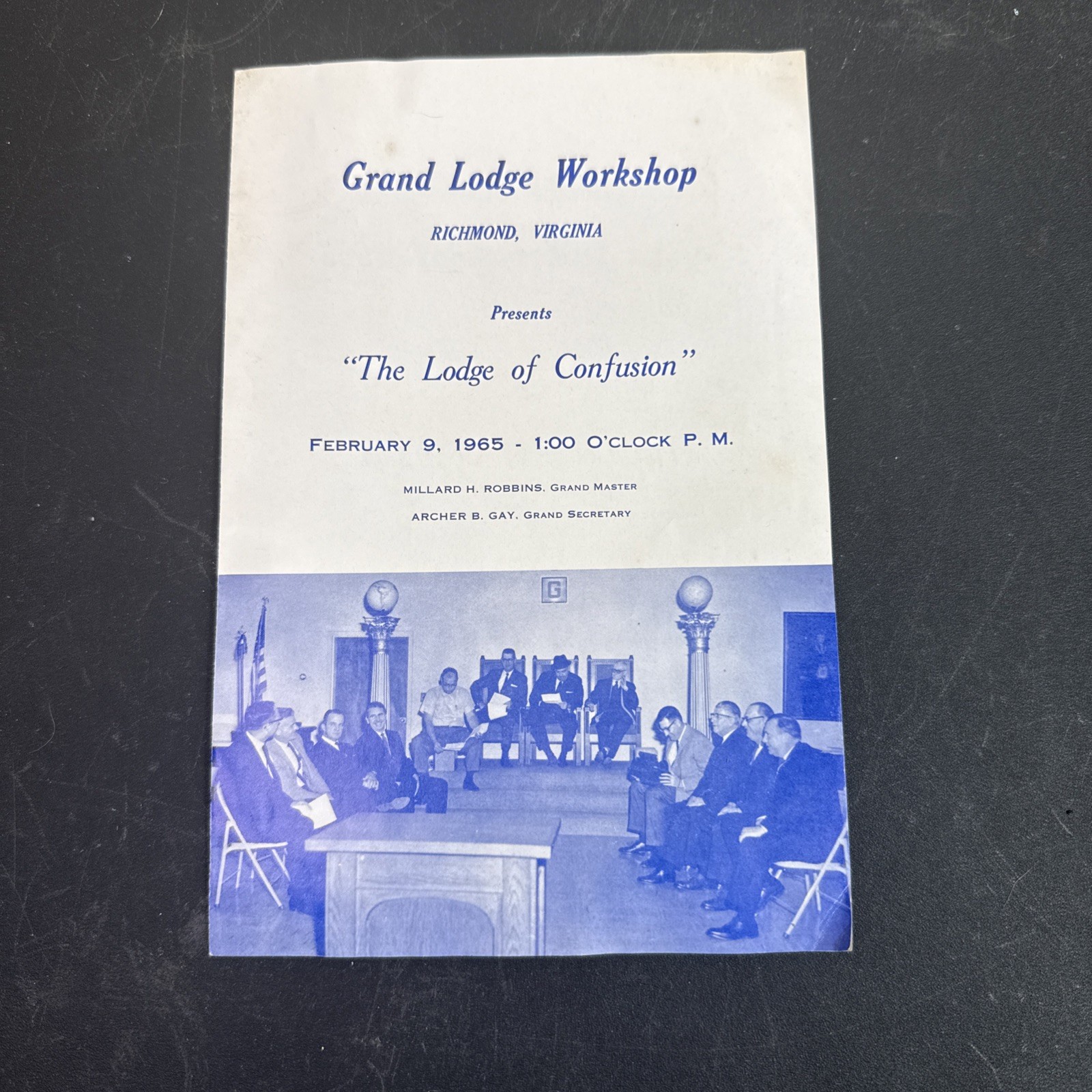 1965 Grand Lodge of Virginia Workshop The Lodge of Confusion Masonic Booklet