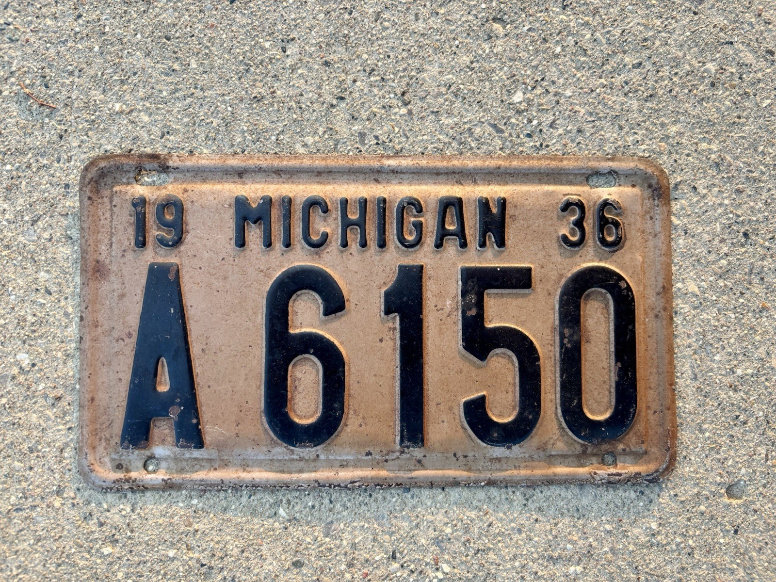 1936 Michigan License Plate