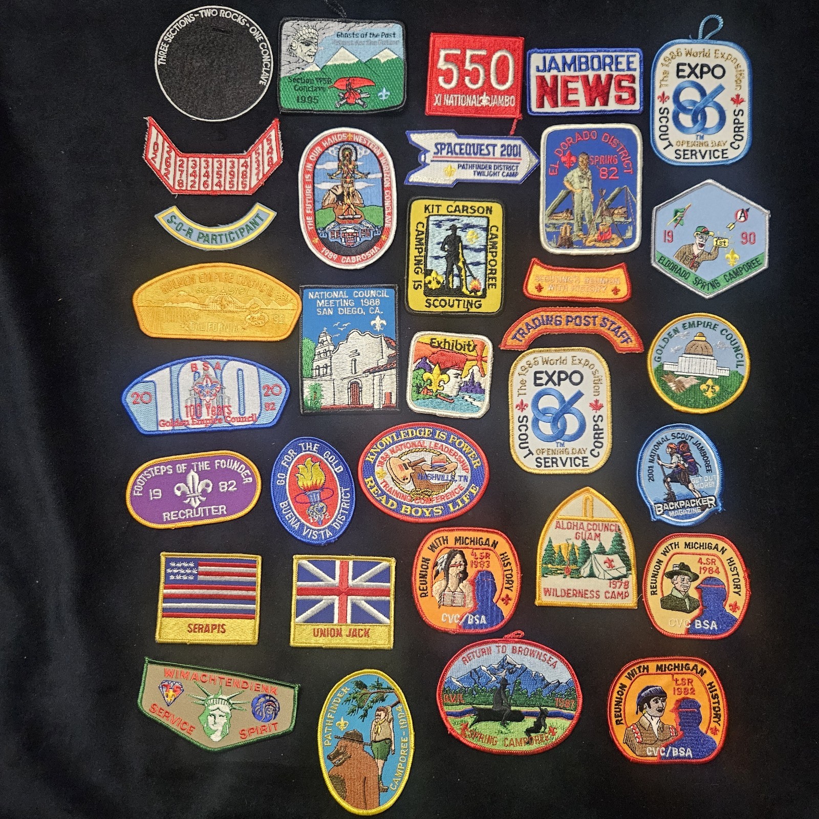 33 BSA Boy Scouts of America and OA Order of the Arrow Patches Vintage