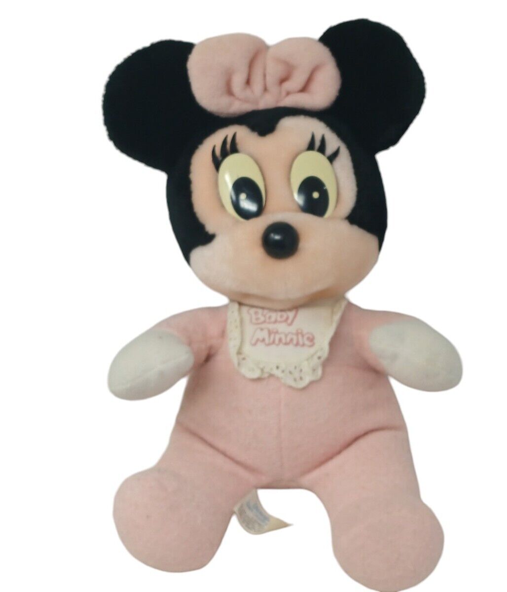 Vintage Minnie Mouse Stuffed Plush Baby Rare 1980\'s Disney World Stuffed