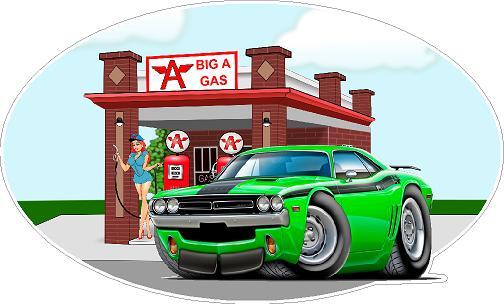 Vintage Classic 1971 Challenger R/T Wall Decal Graphic Mancave Art Sticker NEW