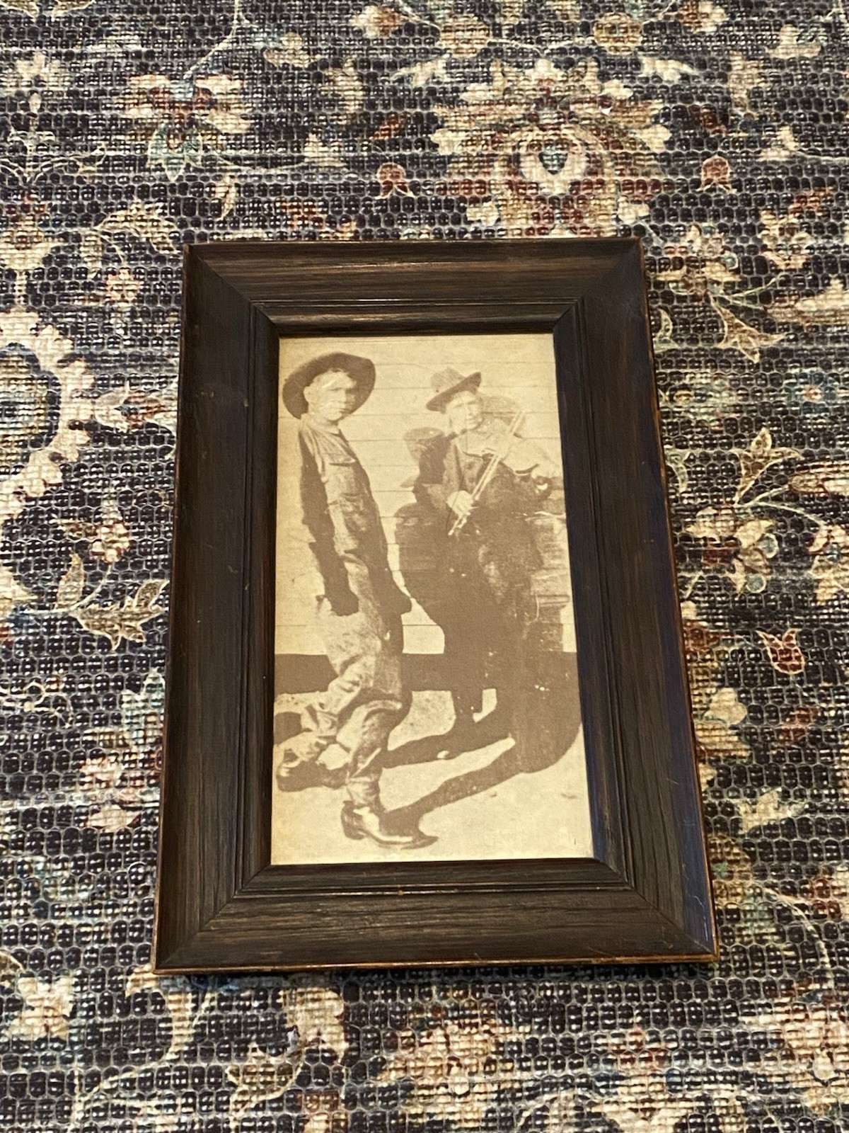 Antique Vintage 1915 Bob Wills Photo Framed In original frame Great Patina