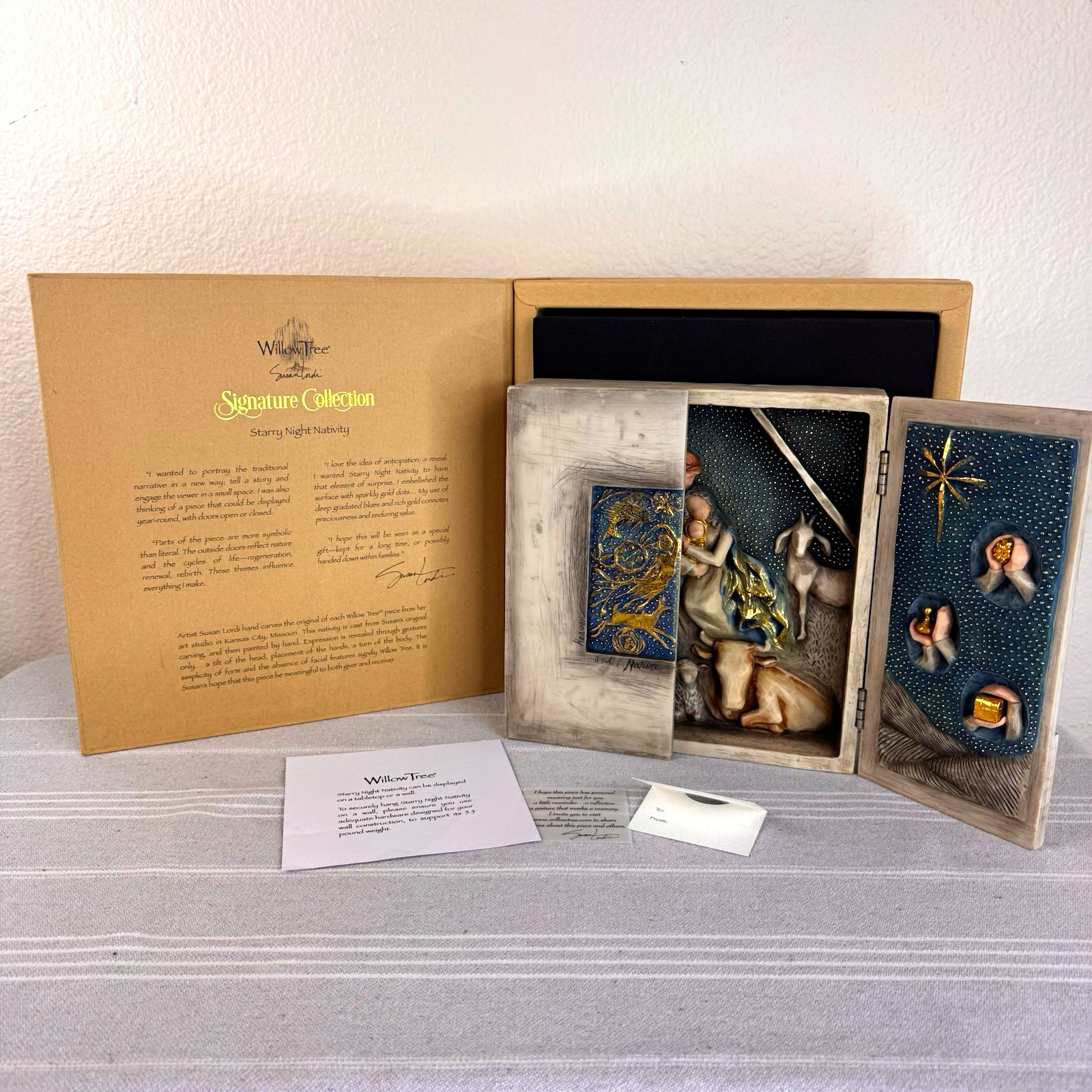 Willow Tree Signature Collection Starry Night Nativity Scene Wall Mountable Set