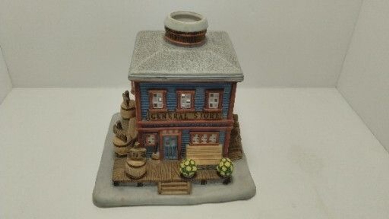 Partylite Village General Store Ceramic Tealight Candle Holder 6 Partylite Village General Store Ceramic Tealight Candle Holder 6