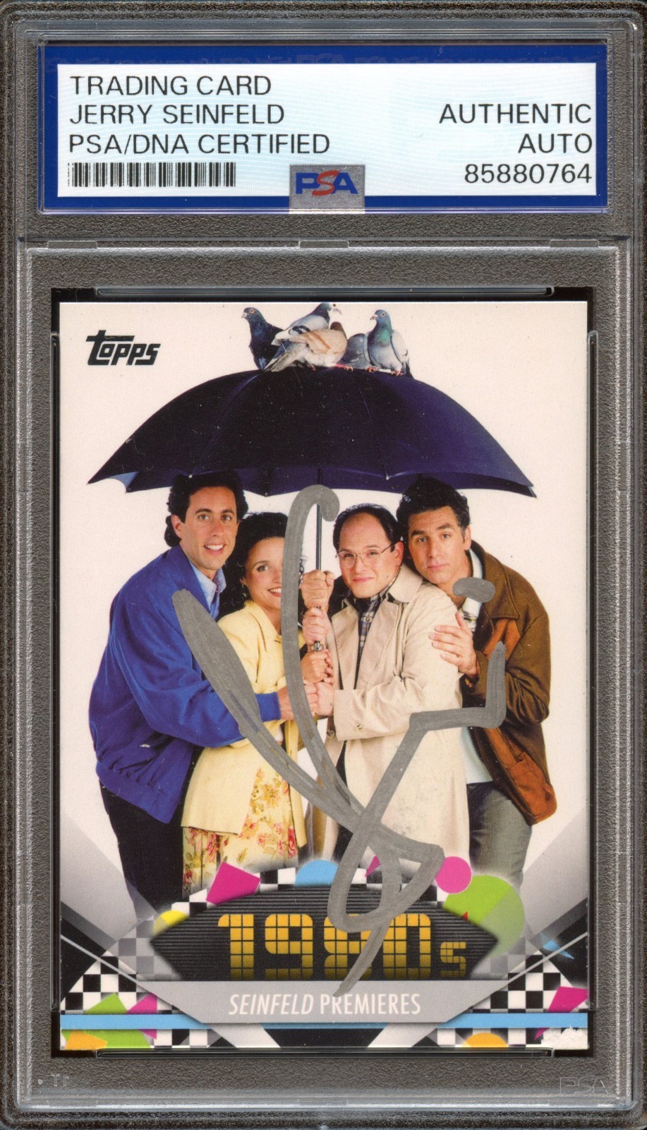 JERRY SEINFELD Signed Card 2011 Topps American Pie Premieres #162 PSA/DNA RC