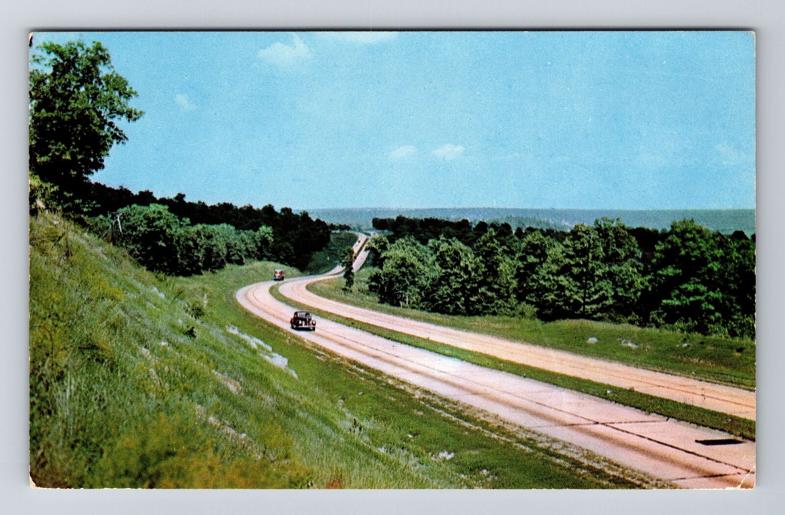 Monett MO-Missouri, Scenic View Road from Hill, Vintage Postcard