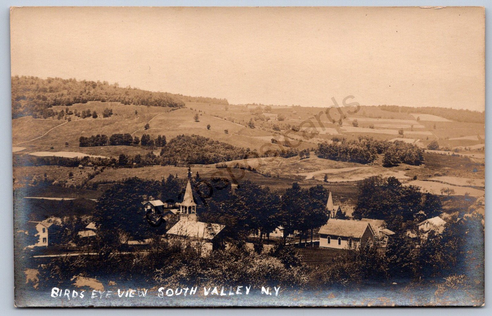 K32/ South Valley New York RPPC Postcard c1910 Otsego County Birdseye 981 K32/ South Valley New York RPPC Postcard c1910 Otsego County Birdseye 981