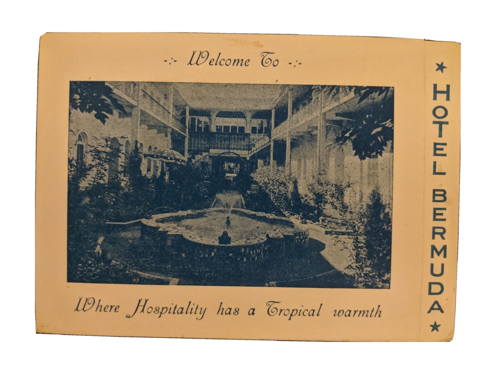 Vintage Hotel Bermuda Monterrey Mexico Plaza Zaragoza 1930s - 1950s  5 1/2x4\