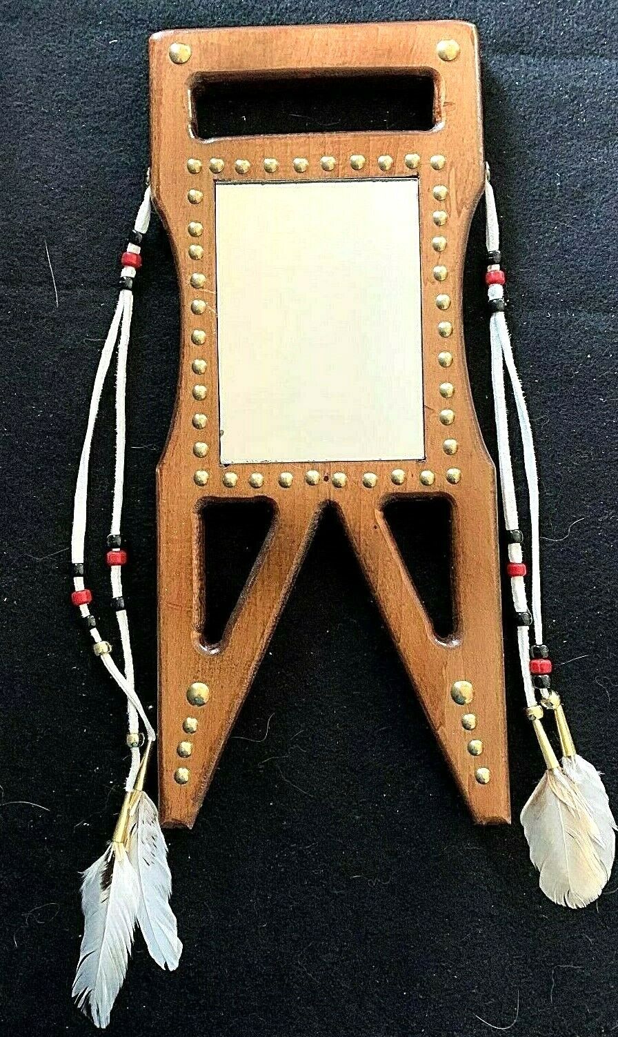 NEW Mirror Board Finished -Wood - Native American Design- Dance Regalia - MB40