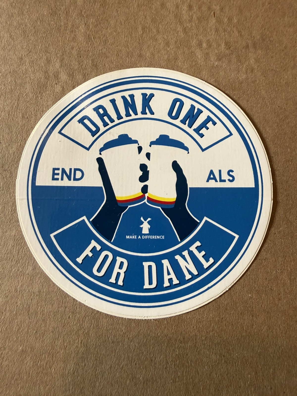 DUTCH Bros STICKER Retro OLD Style DRINK One FOR Dane END ALS Wiseman 2016 RARE