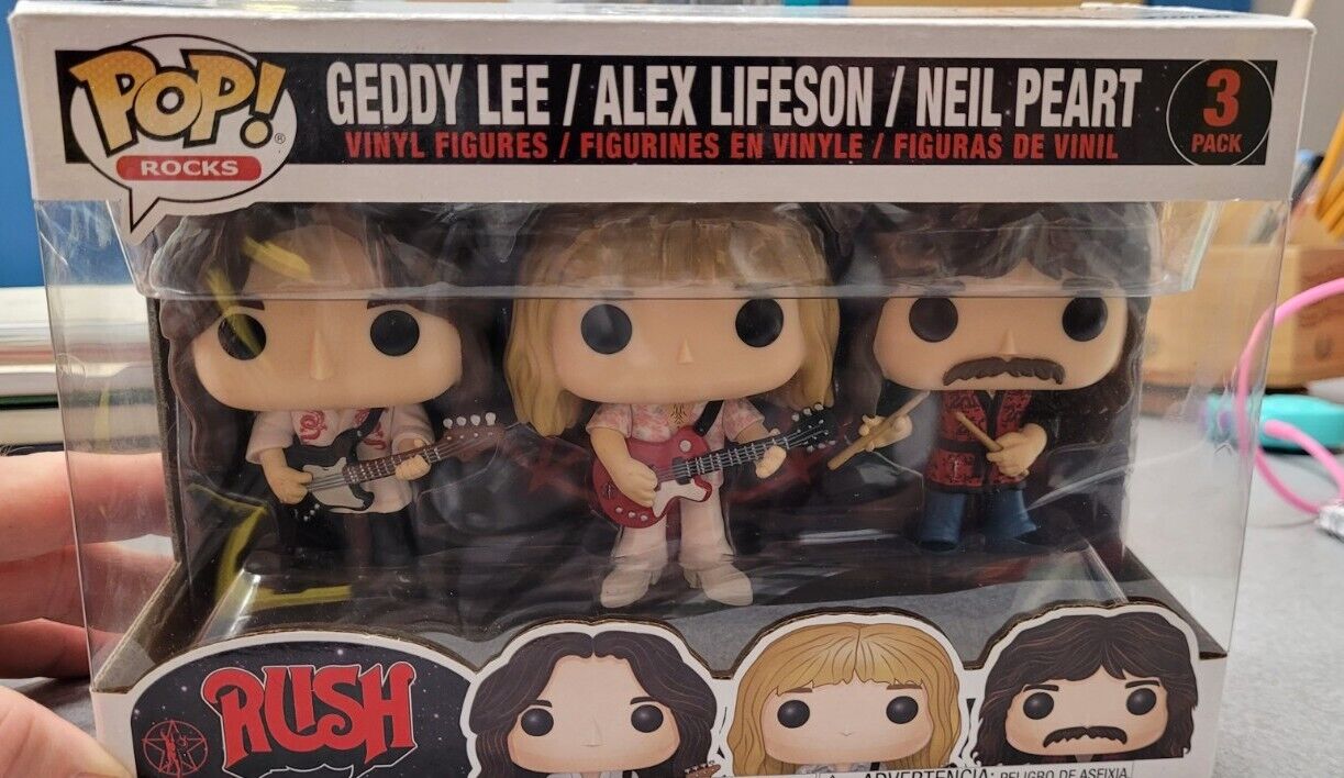 Rush Funko Pop 3-pack Geddy Lee Alex Lifeson Neal Peart  fresh out of storage A+