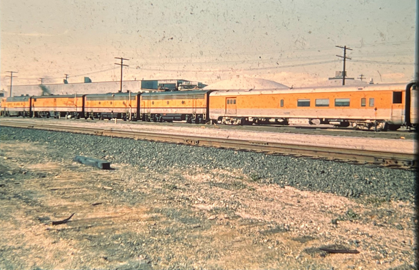 Union Pacific Railroad Passenger Train Pulled By F Units  - Original 35mm Slide